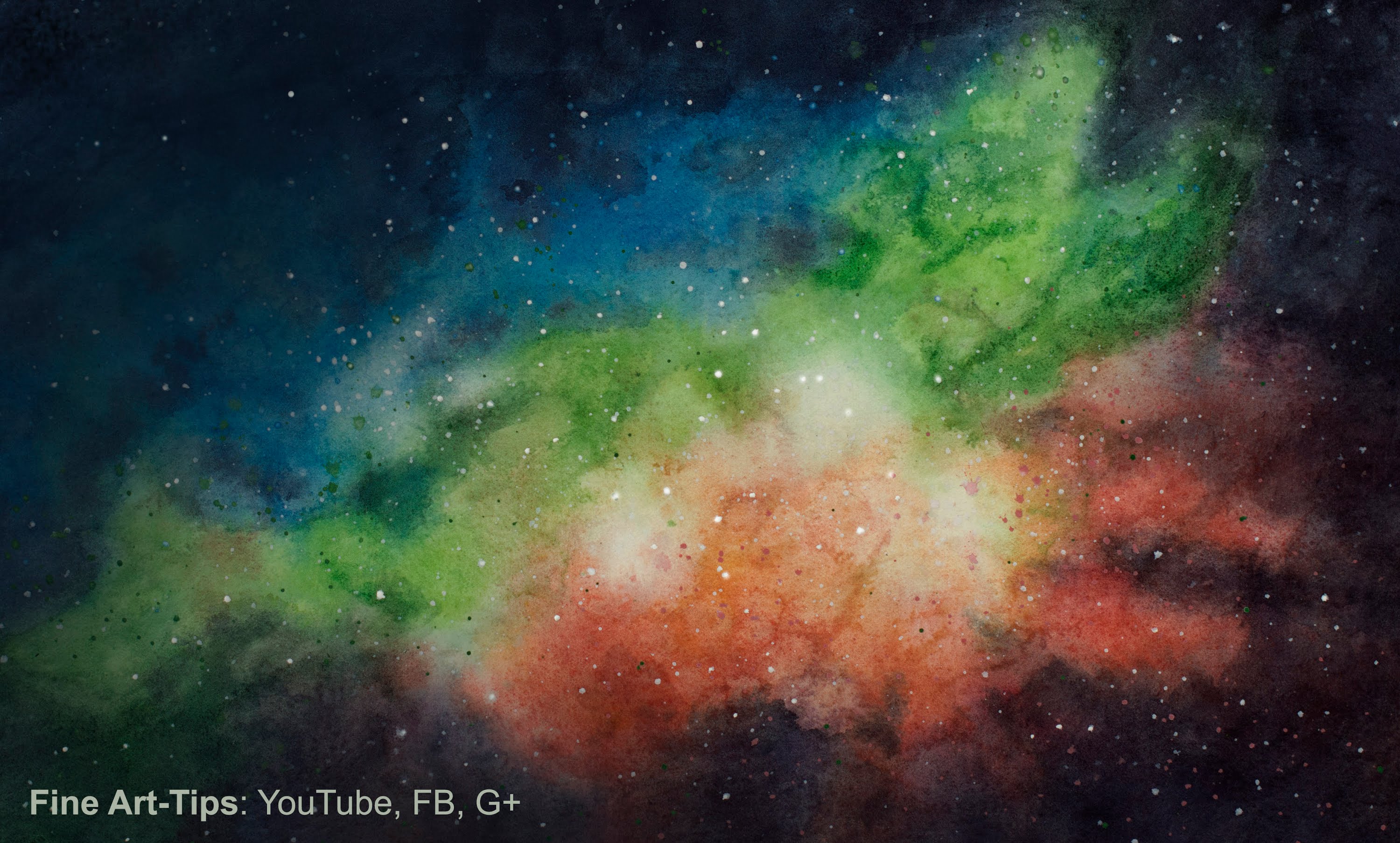 3000x1807 How To Paint A Galaxy With Watercolor - Universe Painting