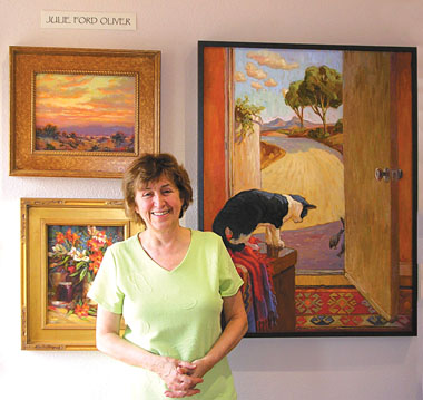 380x359 Desert Exposure June 2008 Artist Julie Ford Oliver - Unpleasant Surprise Painting