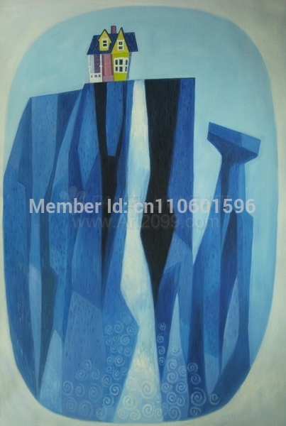 403x600 Print Painting Art On Canvasmovie.up Dream House.paradise Falls - Up House Painting