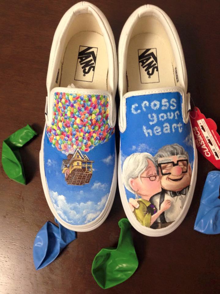 719x960 My Friend Loves Painting Shoes. Here's A Pair He Did - Up Movie Painting