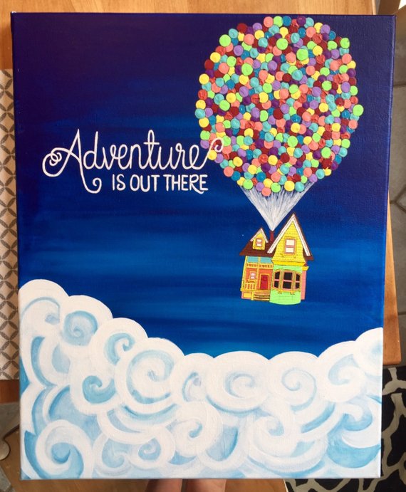 570x691 Adventure Is Out There Pixar's Up Painting - Up Painting