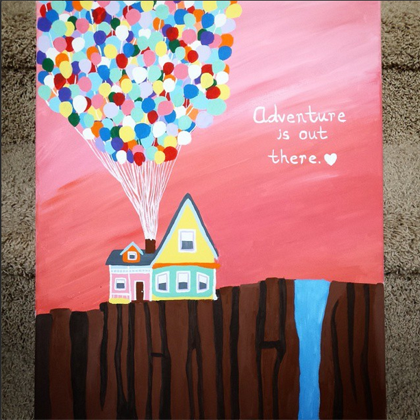 613x613 Adventure Is Out There. Canvas Painting For My Friend Who Loves - Up Painting
