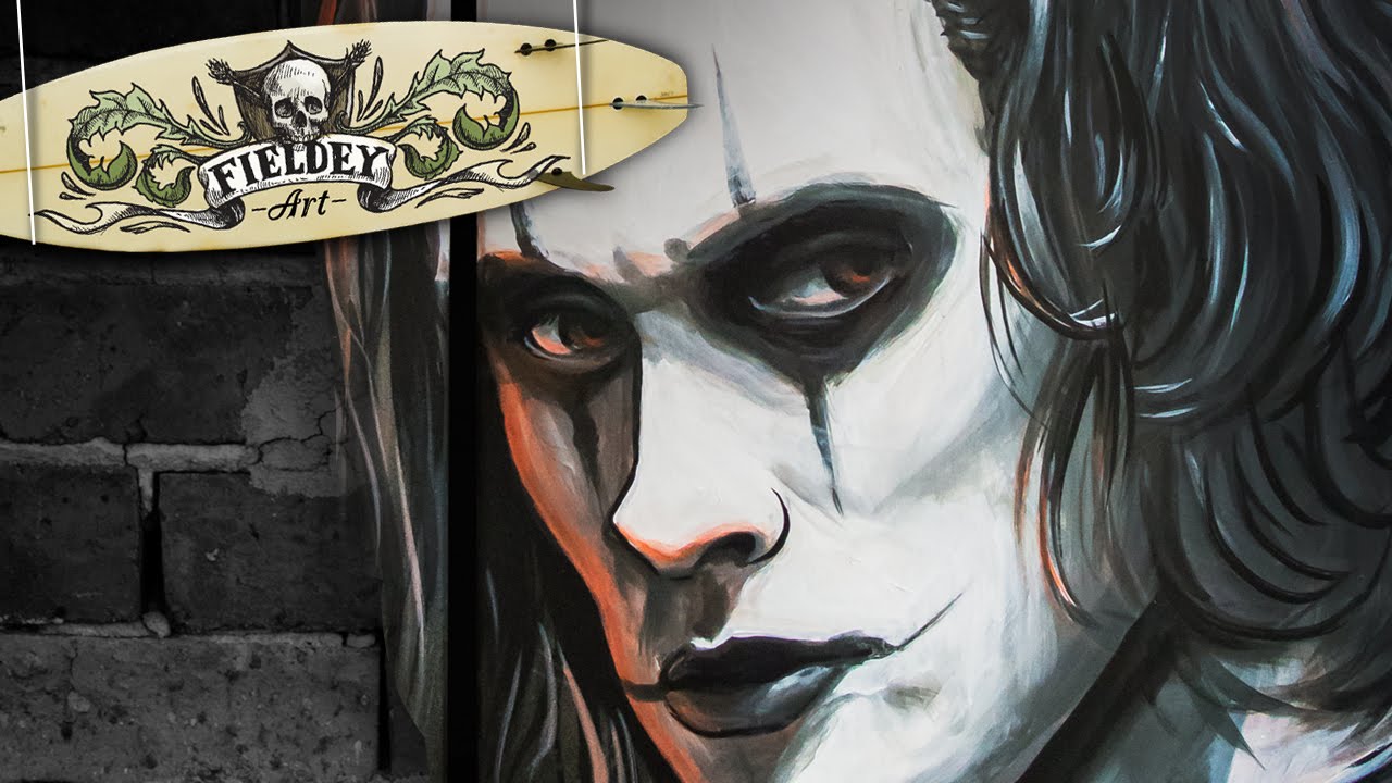 1280x720 The Crow Tribute Art - Upside Down Bruce Lee Painting