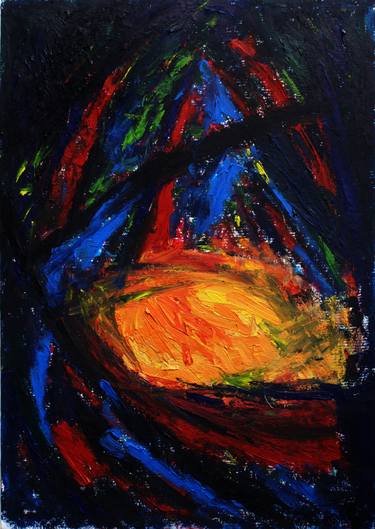 375x529 Saatchi Art The Awakening Of Uranus Painting By Tanya Zevallos - Uranus Painting