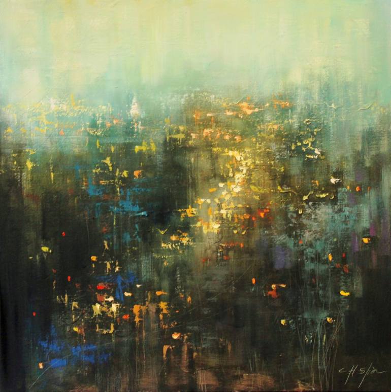 770x773 Saatchi Art Urban Landscape Painting By Chin H Shin - Urban Landscape Painting