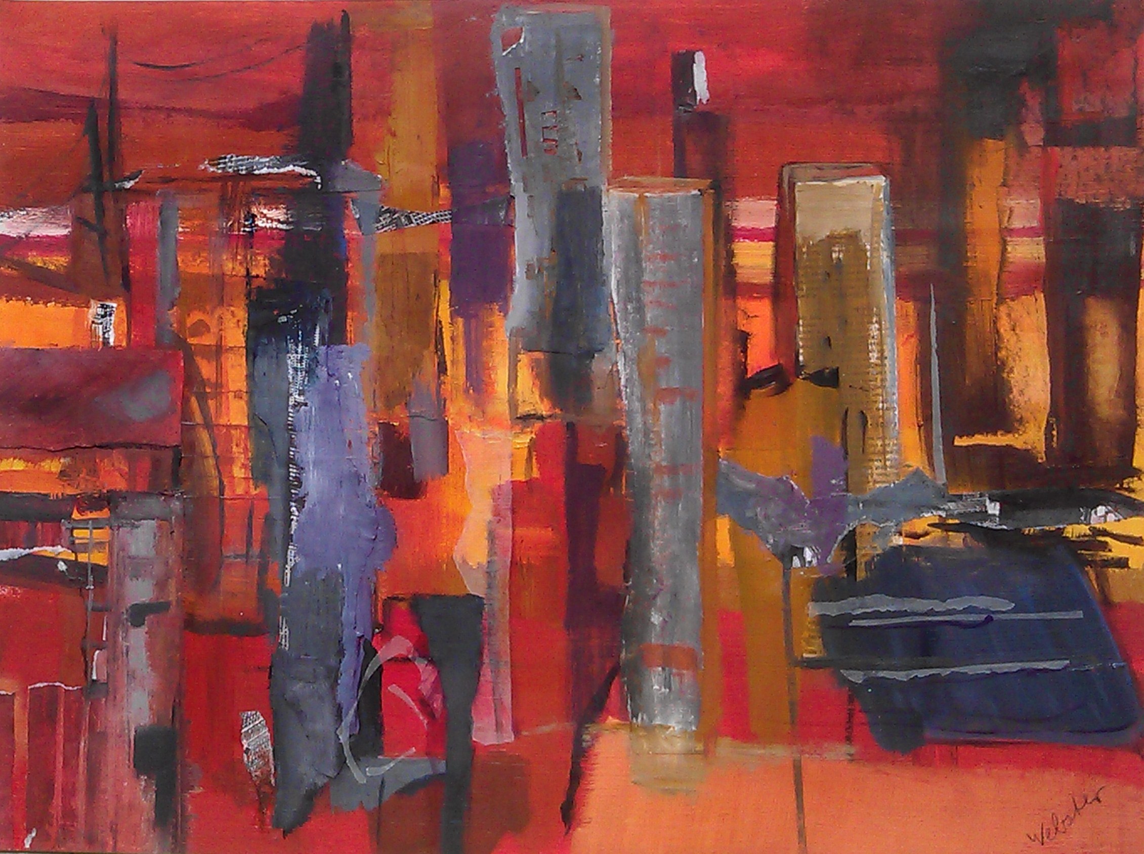 2261x1688 Urban Landscape By Connylu - Urban Landscape Painting