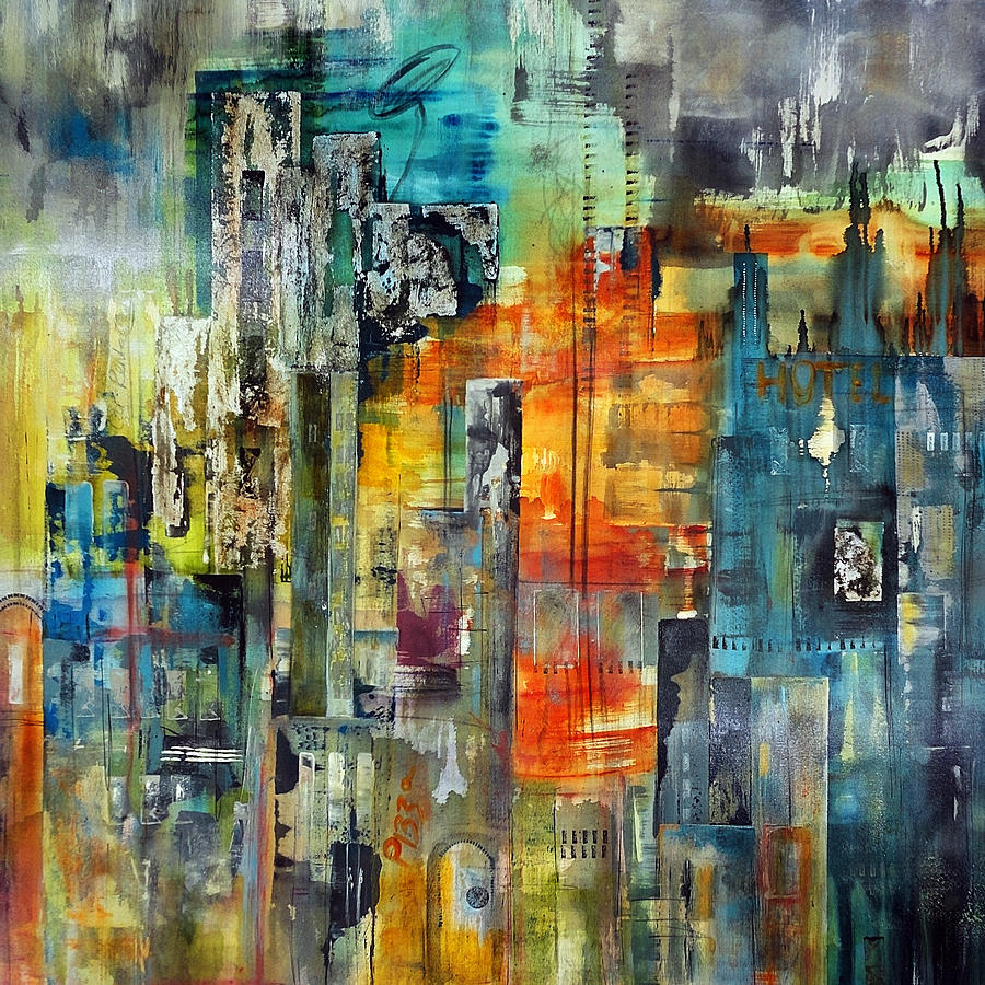 900x900 Urban View Painting By Katie Black - Urban Painting