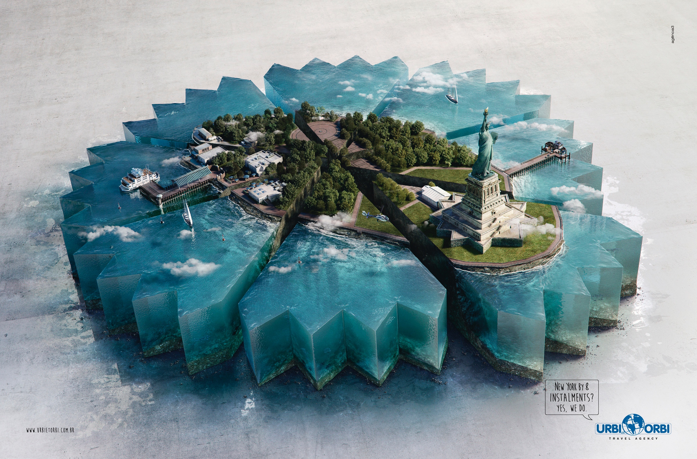 2400x1580 Urbi Et Orbi Print Advert By Agencia3 Split Splash, New York - Urbi Et Orbi Painting