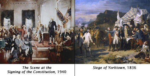 515x260 Examine The Two Paintings Below Depicting Famous Events - Us Constitution Painting