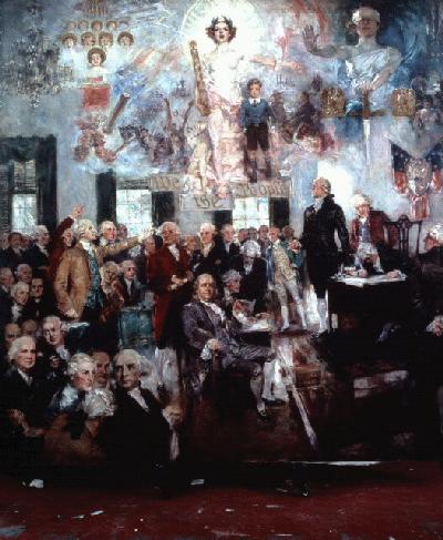 400x487 Scene - Us Constitution Painting