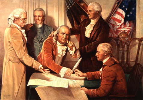 476x333 The Old Man Wept Painting By Del Parson - Us Constitution Painting