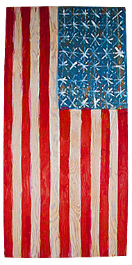 190x380 Gary Kott Folk Art Paintings American Flag - Us Flag Painting