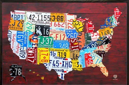 499x331 Frame Usa Architect - Us Map Painting