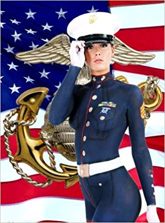 331x447 Usmc Military Body Painting Poster 12x18 (Tribute Series - Usmc Painting