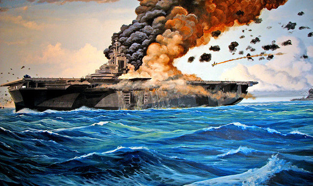 640x381 Uw Art Major To Paint Uss Arizona And Make Prints - Uss Arizona Painting