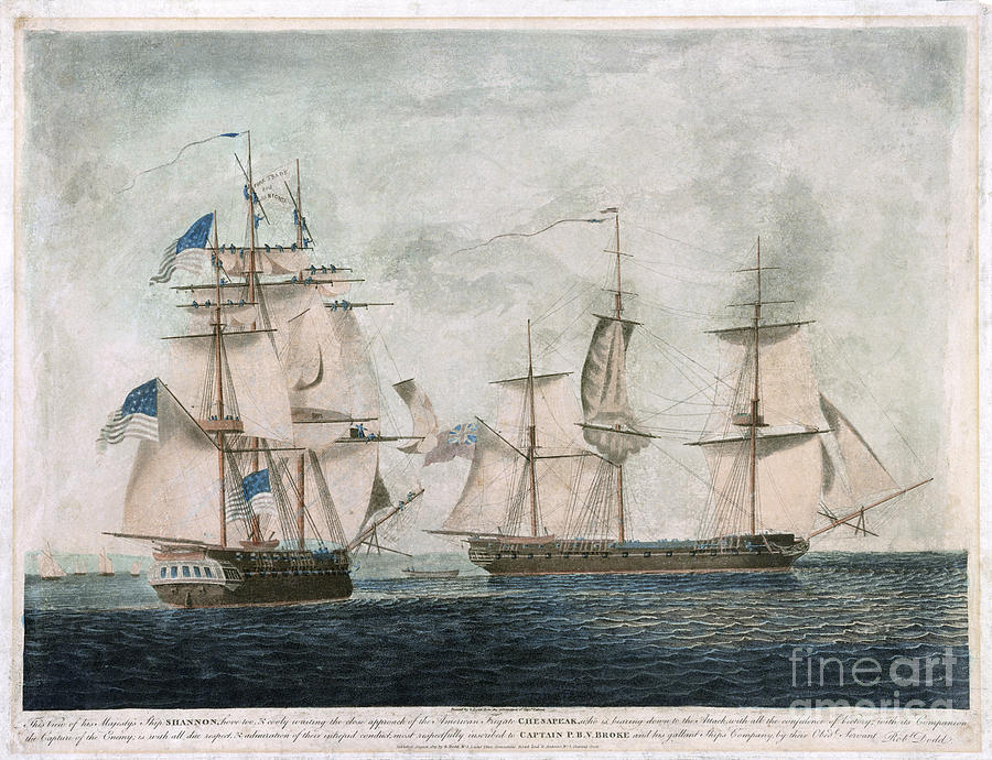 900x690 Uss Chesapeake Alongside Hms Shannon - Uss Chesapeake Painting