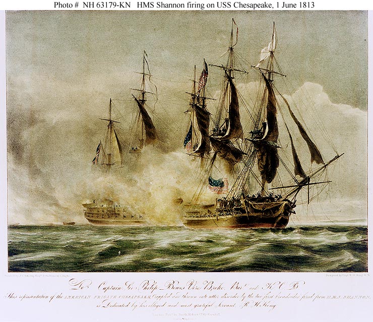 740x640 War Of 1812 - Uss Chesapeake Painting