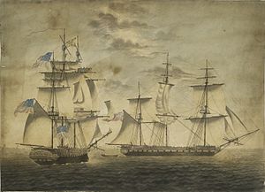 300x217 Capture Of Uss Chesapeake - Uss Chesapeake Painting