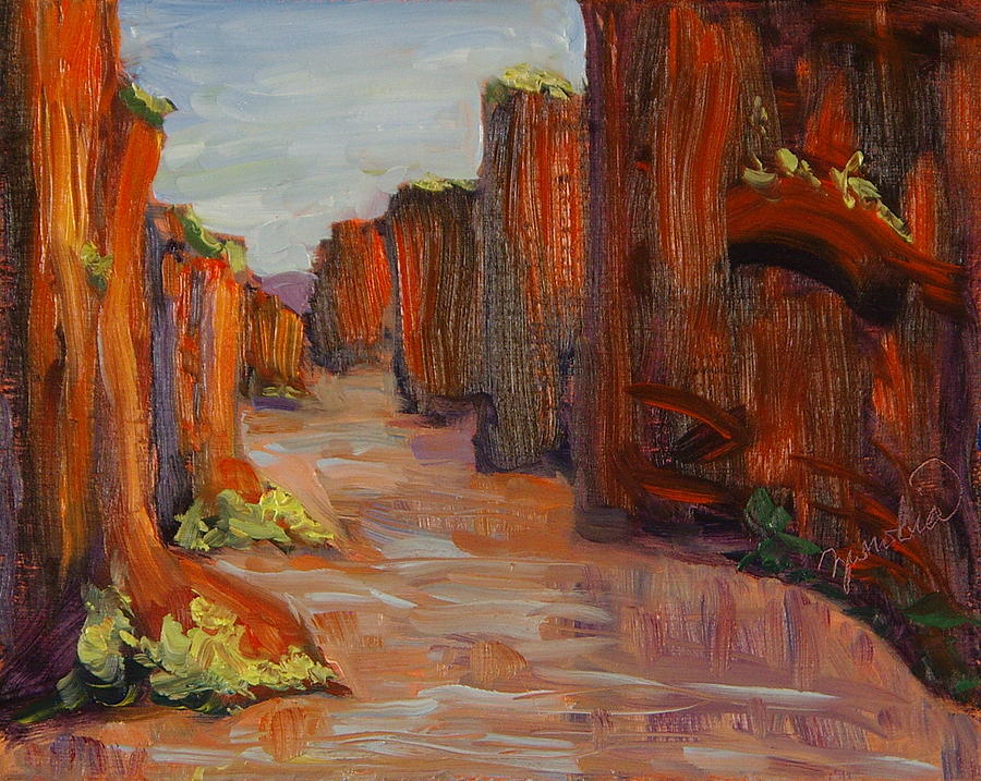 900x717 Canyon Walls Colorado River Moab Utah Painting By Zanobia Shalks - Utah Painting