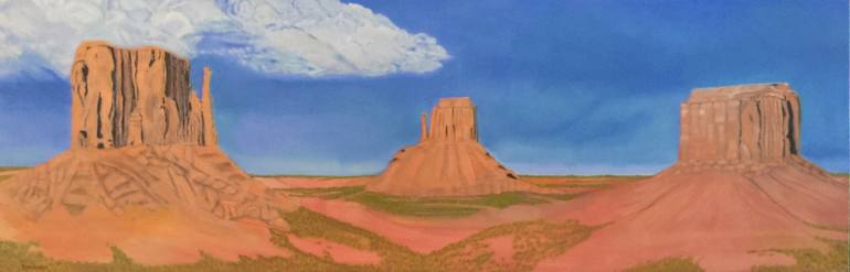 770x247 Saatchi Art Monument Valley Utah ( 6 Feet Long) Painting By - Utah Painting