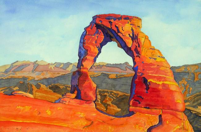 650x428 Delicate Arch, Utah By Christopher Mckellar - Utah Painting