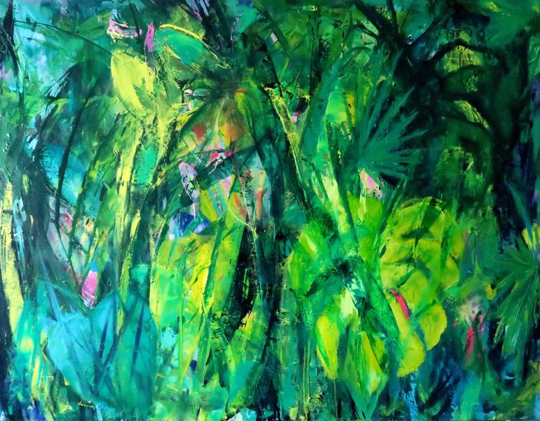 770x601 Saatchi Art Green Utopia Painting By Juliana Tekova - Utopia Painting
