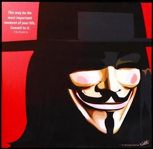 300x292 V For Vendetta Canvas Quotes Wall Decals Photo Painting Framed Pop - V For Vendetta Painting