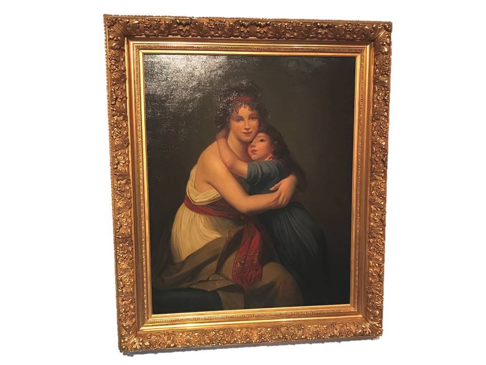 960x720 Louis (1861 1925) Portrait Of Lady And Daughter - V Singer Painting