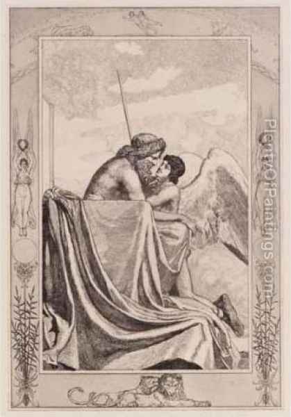 419x600 Amor Und Psyche (Opus V) (Singer 64 109) Oil Painting Reproduction - V Singer Painting