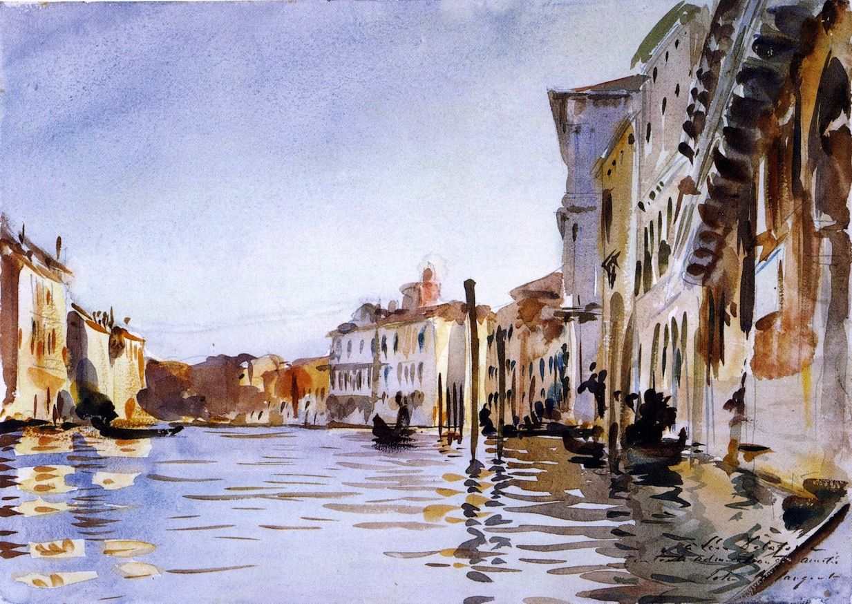 1233x874 The Grand Canal, Venice (John Singer Sargent - V Singer Painting