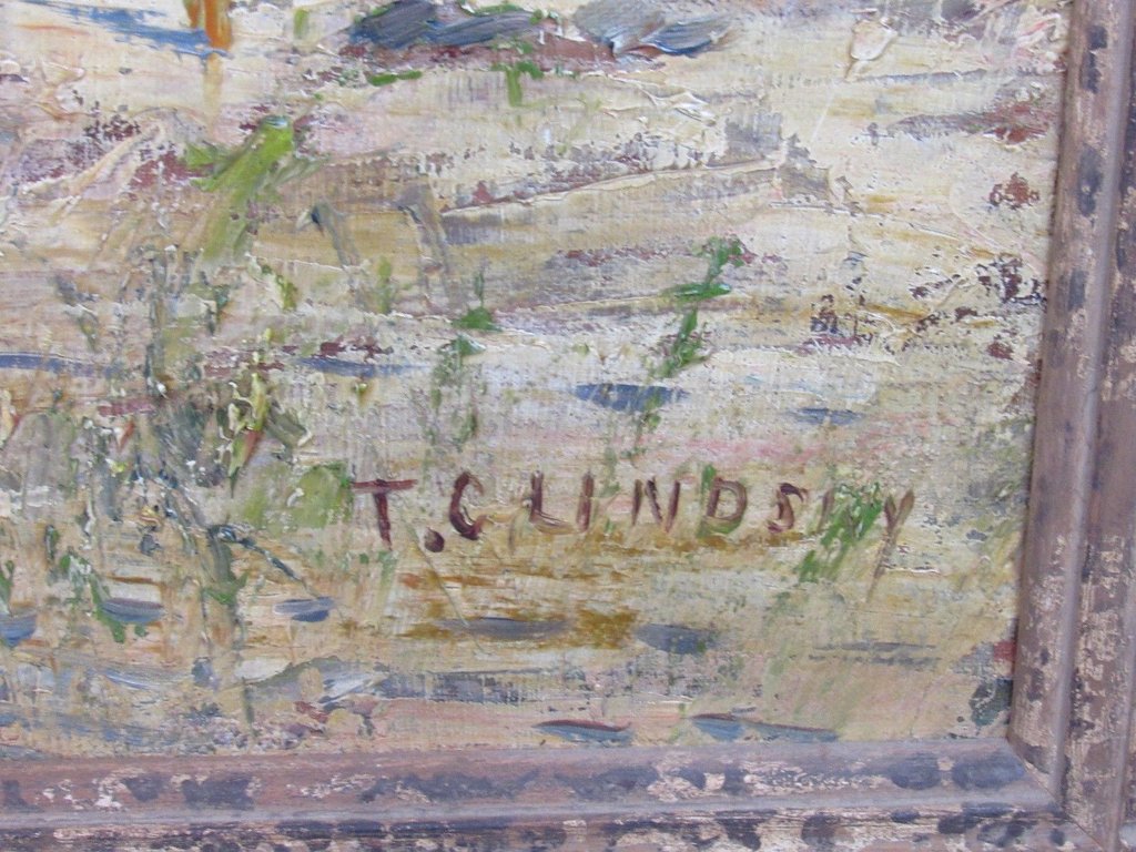 1024x768 Thomas Corwin Lindsay (1839 1907) Ohio. Oil Painting On Canvas - V Singer Painting