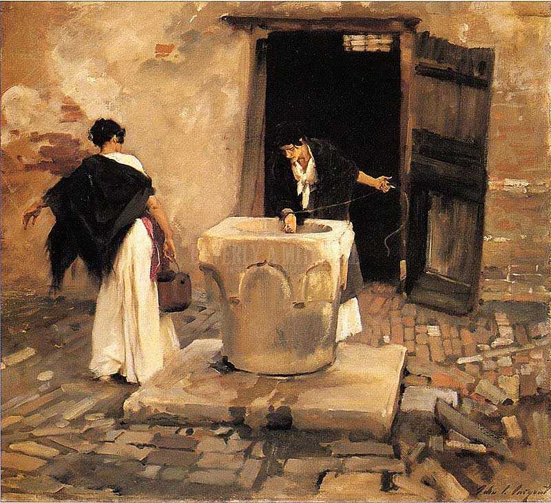 800x731 Venetian Water Carriers By John Singer Sargent Oil On Canvas - V Singer Painting