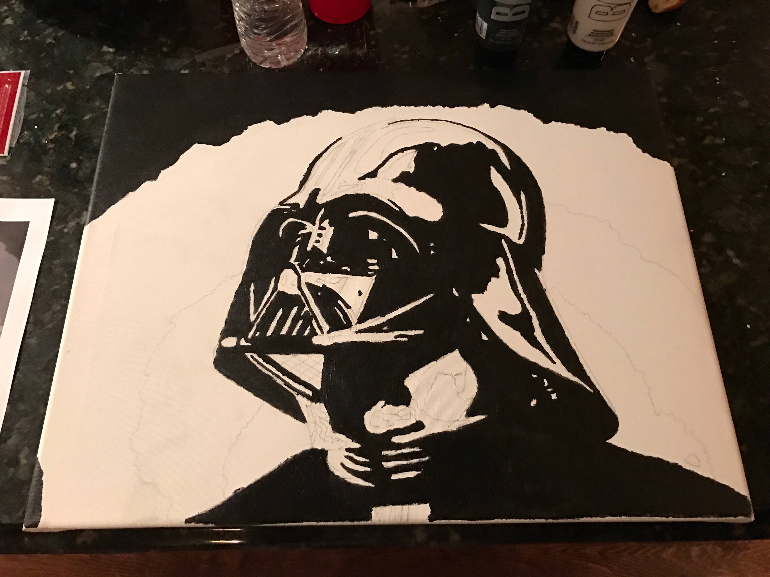 3000x2250 Darth Vader Painting - Vader Painting