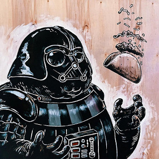 320x320 Finished Chunky Darth Vader Painting - Vader Painting