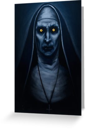 277x415 Valak Painting Greeting Cards By Samraw08 Redbubble - Valak Painting