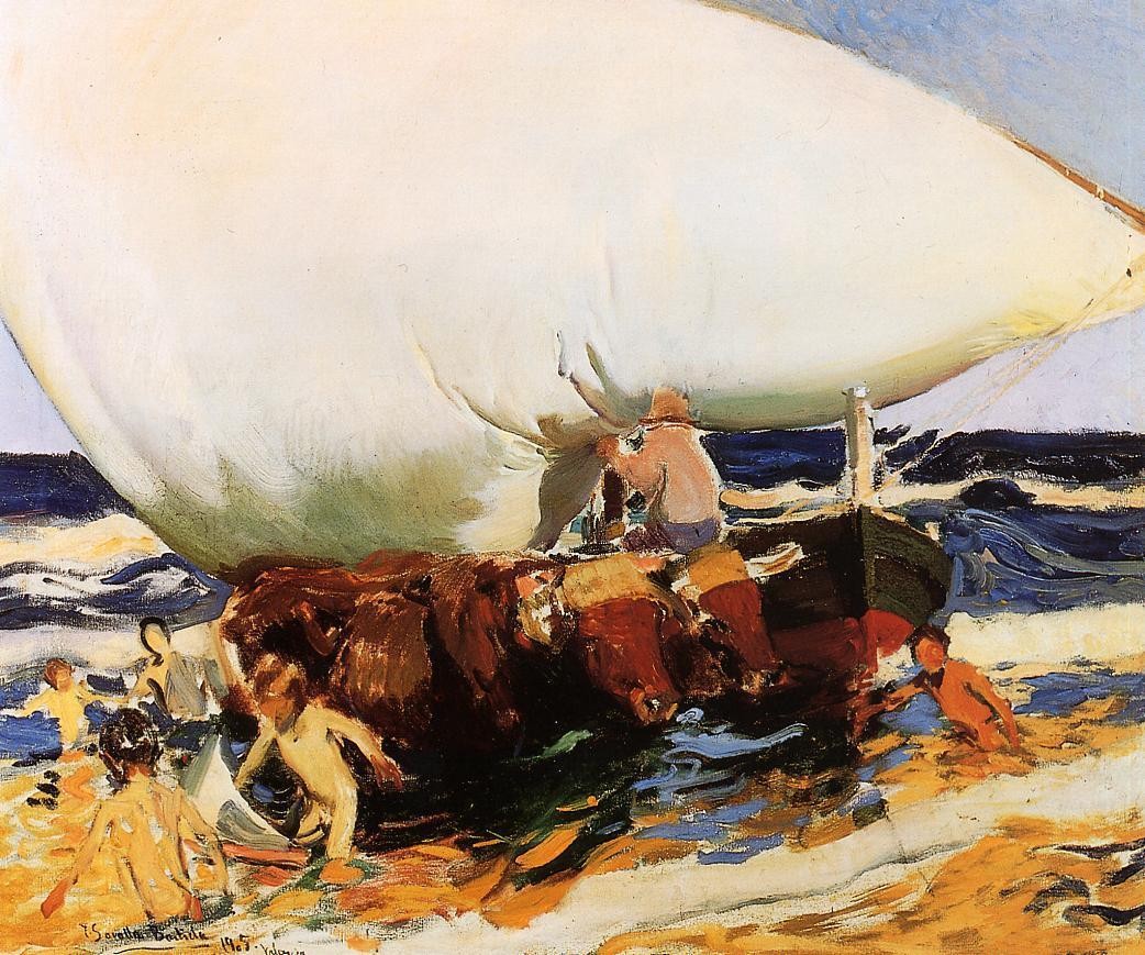 1042x869 Joaquin Sorolla Y Bastida The Beach Valencia Painting Best - Valencia Painting
