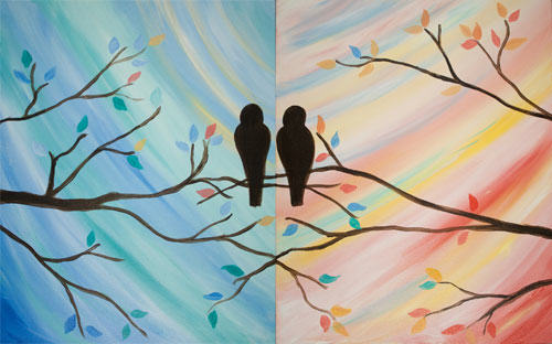 500x312 Couples Paint Love Sold Out Artique - Valentine Painting