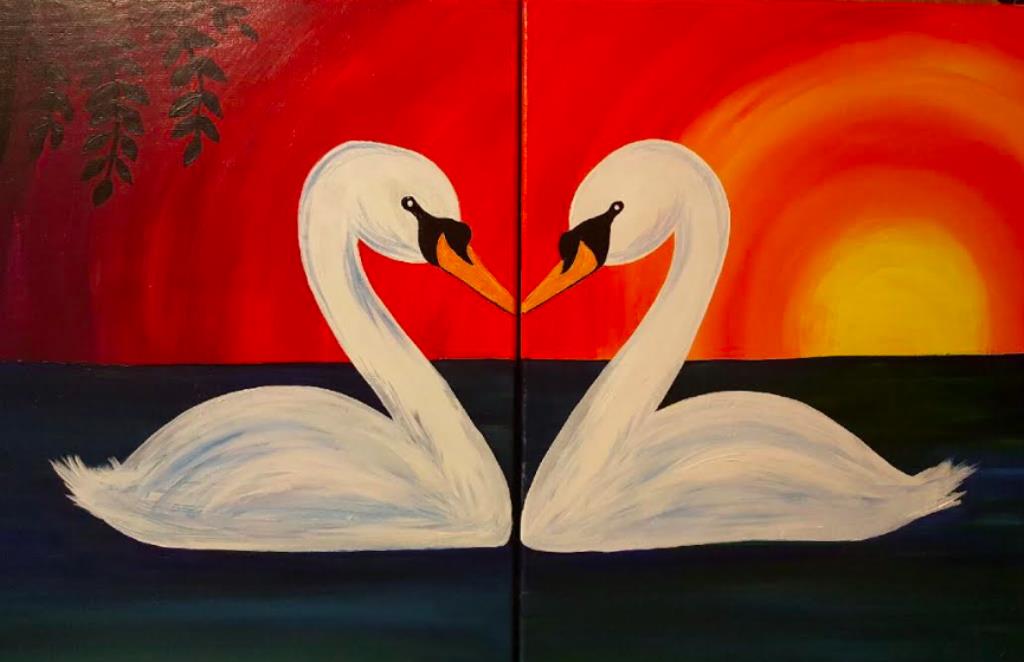 1024x662 Paint And Create Harrisburg Valentine's Day Couples (Or Solo - Valentines Day Painting