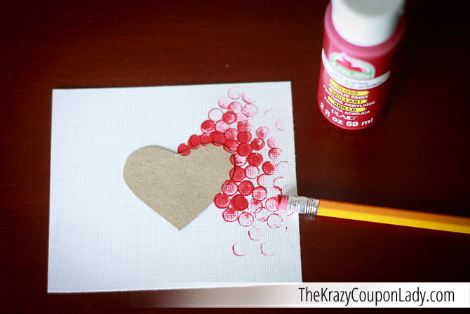 670x447 Diy Valentine's Pencil Eraser Paintings - Valentines Day Painting
