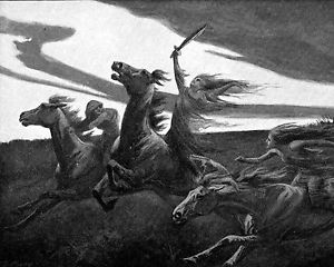 300x240 Ride Of The Valkyrie Viking Painting Myth Odin Valhalla Real - Valhalla Painting