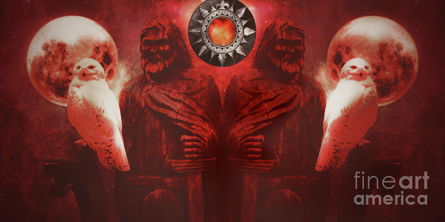 900x449 Rise To Valhalla Painting By Kafra Art - Valhalla Painting