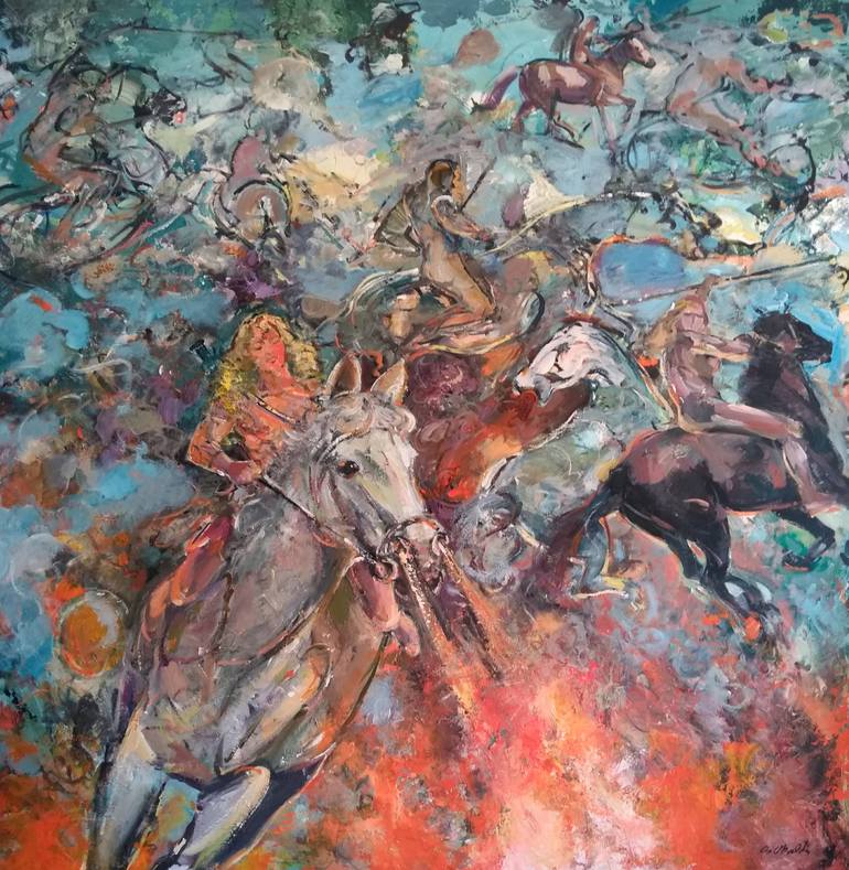 770x789 Saatchi Art Las Valquiriasthe Valkyrie Painting By David Ubaldis - Valkyrie Painting
