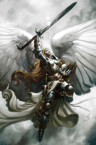 320x480 Valkyrie Painting Iphone Wallpaper Idesign Iphone - Valkyrie Painting