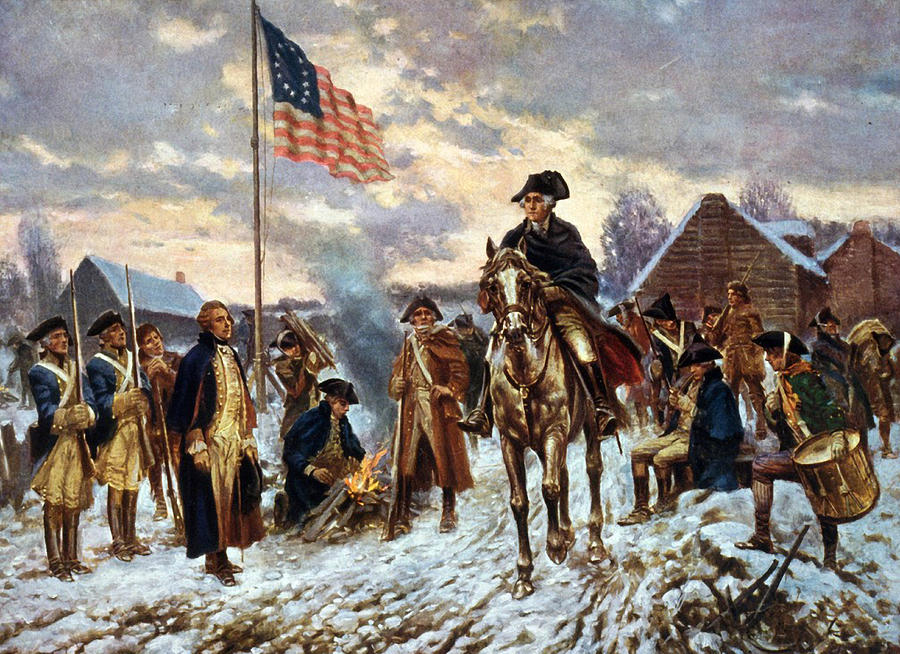 900x654 Washington At Valley Forge Painting By Edward Moran - Valley Forge Painting