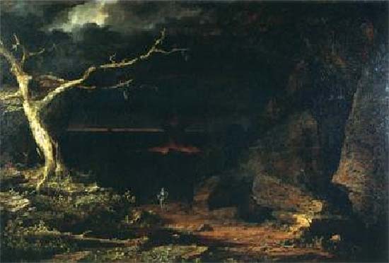 550x372 Passing Through The Valley Of The Shadow Of Death - Valley Of Death Painting