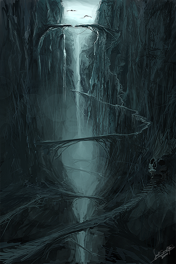 576x864 Valley Of The Shadow Of Death By Mediamaster - Valley Of Death Painting
