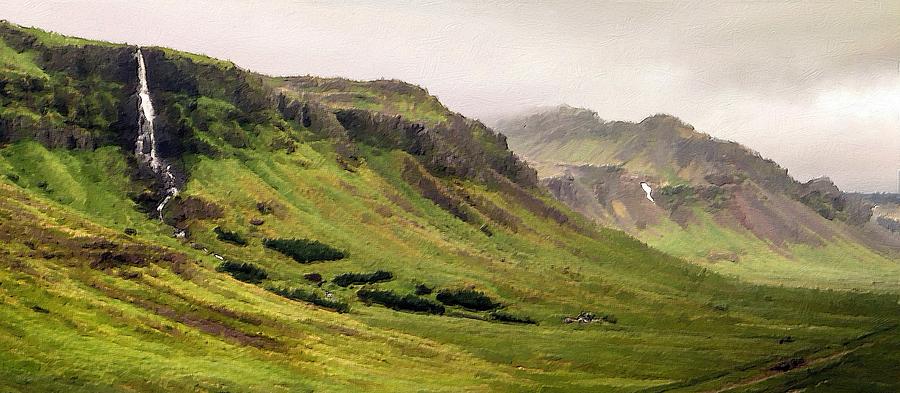 900x393 The Green Valley Painting By Florian Rodarte - Valley Painting
