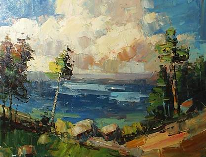 417x318 Valley Painting, Apalette Knife Paintings Reproduction, We Never - Valley Painting