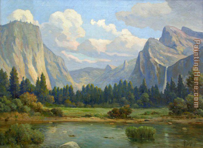 646x473 Angel Espoy Yosemite Valley Painting Anysize 50% Off - Valley Painting