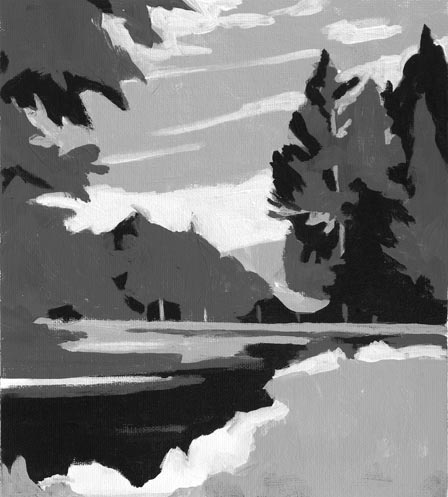 448x497 Painting Exercises Limited Focus, Shape, Color And Notan - Value Painting